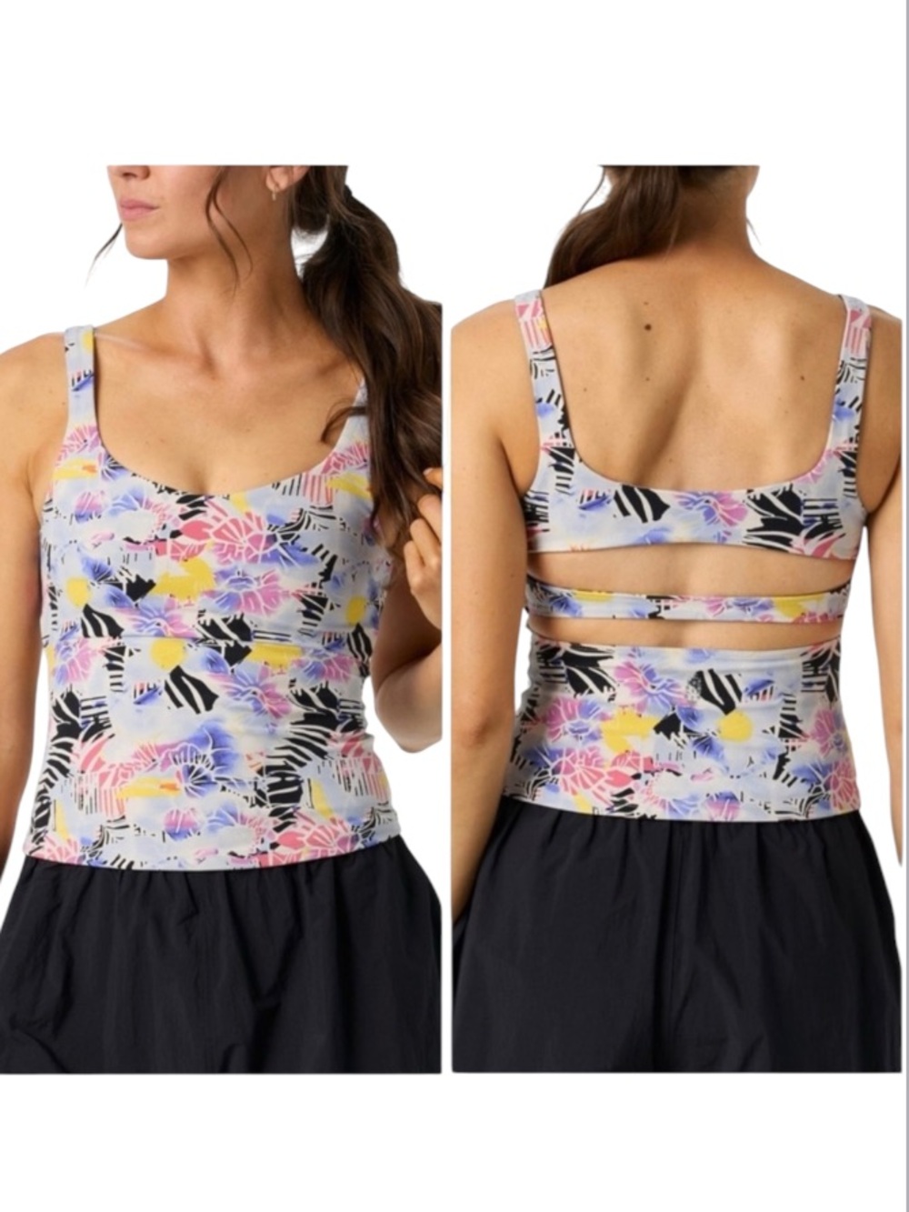 FREE PEOPLE Never Better Long Tank in Mystic Floral Combo Size XS NWT